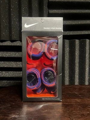 2 pares de botines NIKE bebé conjunto de regalo recién nacido 0-6 meses unisex naranja/azul/negro Foto 1 de 4