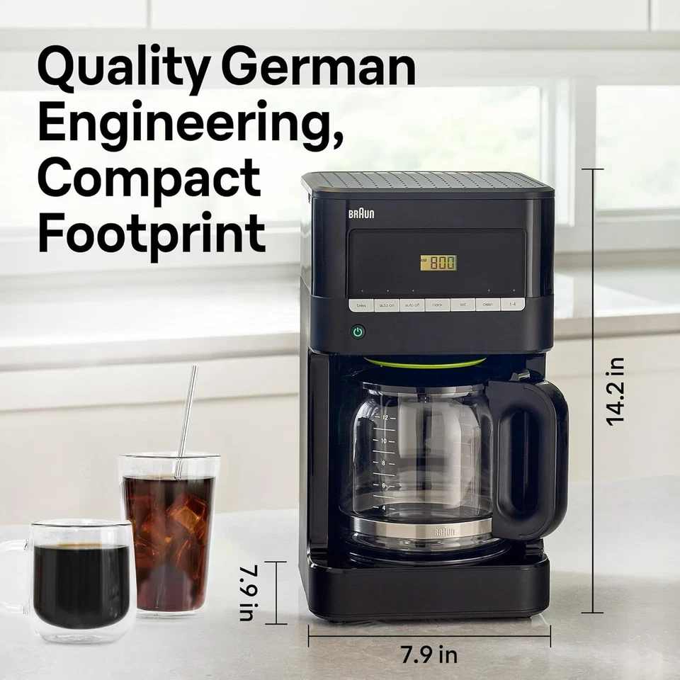 Braun Brew Sense 12 cup Drip Coffee Maker, Black, KF7000BK - OPEN BOX - Image 1 of 1