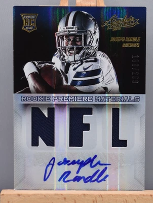 2013 Absolute Football ROOKIE PREMIER MATERIALS AUTO /299 Joseph Randle Cowboys - Image 1 of 3