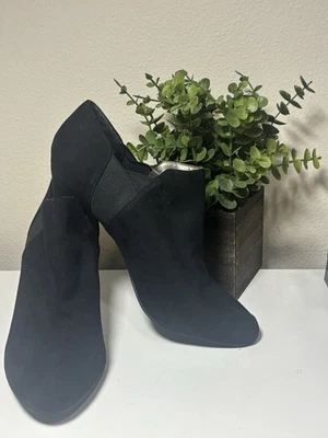 Nine West 女式时尚高跟鞋踝靴黑色 9 码 — 第 1/4 张图片