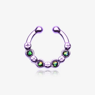 Кольцо-клипса Elan Multi-Gem Fake Septum - Изображение 1 из 4