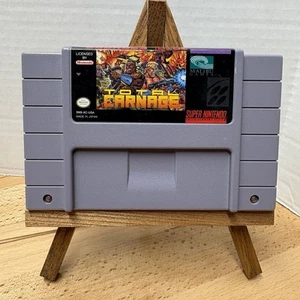 Total Carnage - Authentic Super Nintendo Game SNES - Tested Pics Working Clean - Picture 1 of 6
