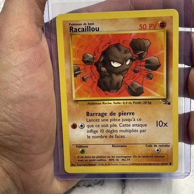 Pokémon Racaillou (Geodude) 47/62 French Pokemon Card Vintage Vtg NM/MT TCG - Image 1 of 3