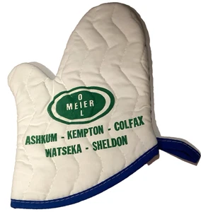 MITÓN HORNO PROMOCIONAL RECUERDOS PUBLICIDAD ACEITE MEIER VINTAGE - Imagen 1 de 6