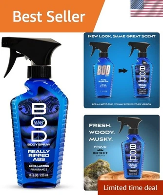 Novo em folha 8FL Oz spray RippedAbs CrueltyFree - Imagem 1 de 4