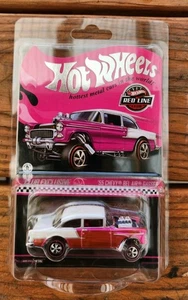Chevy Bel Air Gasser rosa exclusivo Hot Wheels RLC en mano - Imagen 1 de 3