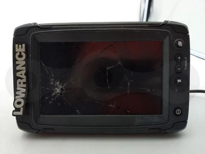 LOWRANCE ELITE 7 TI FISHFINDER CHARTPLOTTER BOAT SONAR SCREEN DISPLAY HEAD UNIT - Image 1 of 4