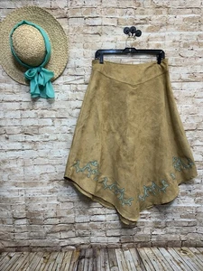 Falda Panhandle Slim DE COLECCIÓN bordada imitación gamuza talla 10 diseñada en Texas - Imagen 1 de 7