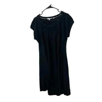 Vestido Boden Negro Plisado Frontal Vaina Mezcla Seda Talla 8 R Foto 1 de 4