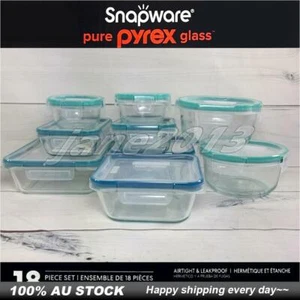 Snapware Pyrex 18 pcs Glass Food Storage Glasslock Keeper Containers with lid - Picture 1 of 4