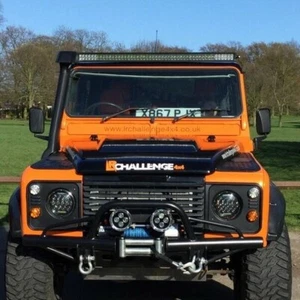 Land Rover Defender 52'' Led Light Bar custom Roof gutter mounts & Flat LED Bar  - Picture 1 of 10