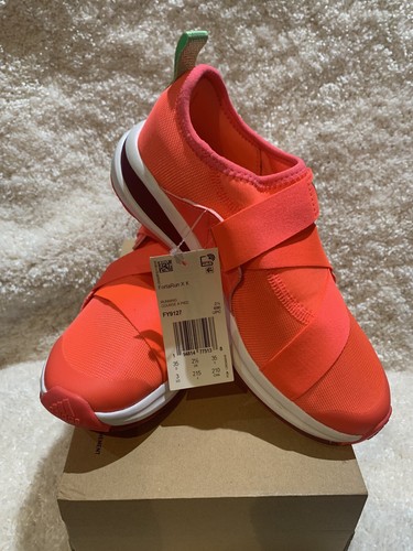 Nuove scarpe sneakers Adidas FortaRun X K corallo rosa berry da bambina taglia 3K