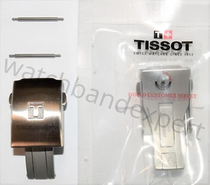 Original Tissot T-Race T048417A / T048427A Steel Clasp Buckle For Rubber Strap - Picture 1 of 4