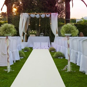 Hochzeit Party Zeremonie Abschlussball Event Dekor 33*3 Fuß Weiß Teppich Gang Läufer Teppich - Bild 1 von 20