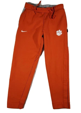 Nike Clemson Tigers Mens Medium Orange Fleece lining Sweatpants 28x28 Cover