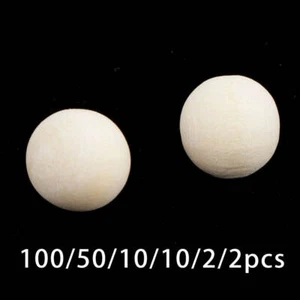 Hardwood Balls Solid Wood Ball Smooth Design Nature Crafts for Woodworking - Picture 1 of 7