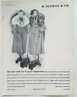 1935 B. Altman & Co. Women's coat Scottish Terrier Scottie dog fashion art ad