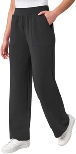Mondetta Womens Heavyweight Wide Leg Pant | Black | XLarge - Picture 1 of 2