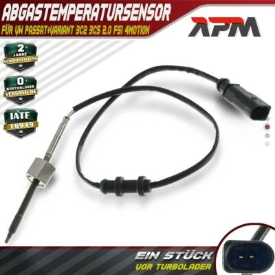 1x Sensor de temperatura de los gases de escape 2 polos para VW Passat + Variant 3C2 3C5 2.0 FSI 4motion - Imagen 1 de 4