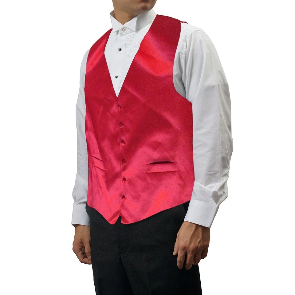 Mens Red Tuxedo Vest with 6 Buttons - 2X 46-48 / Regular - Image 1 of 1