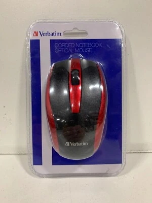 Verbatim 99742 Corded Notebook Optical Mouse (Red) - Image 1 of 2