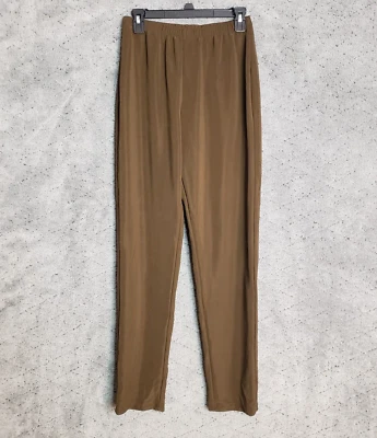 Susan Graver Pants Womens Small Brown Lustra Knit High Waist Lagenlook Flowy - Image 1 of 4