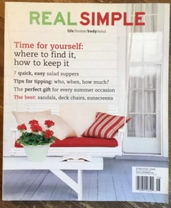 Real Simple Magazine June/ July 2004 Time For Yourself Salad Suppers Tipping - Picture 1 of 3