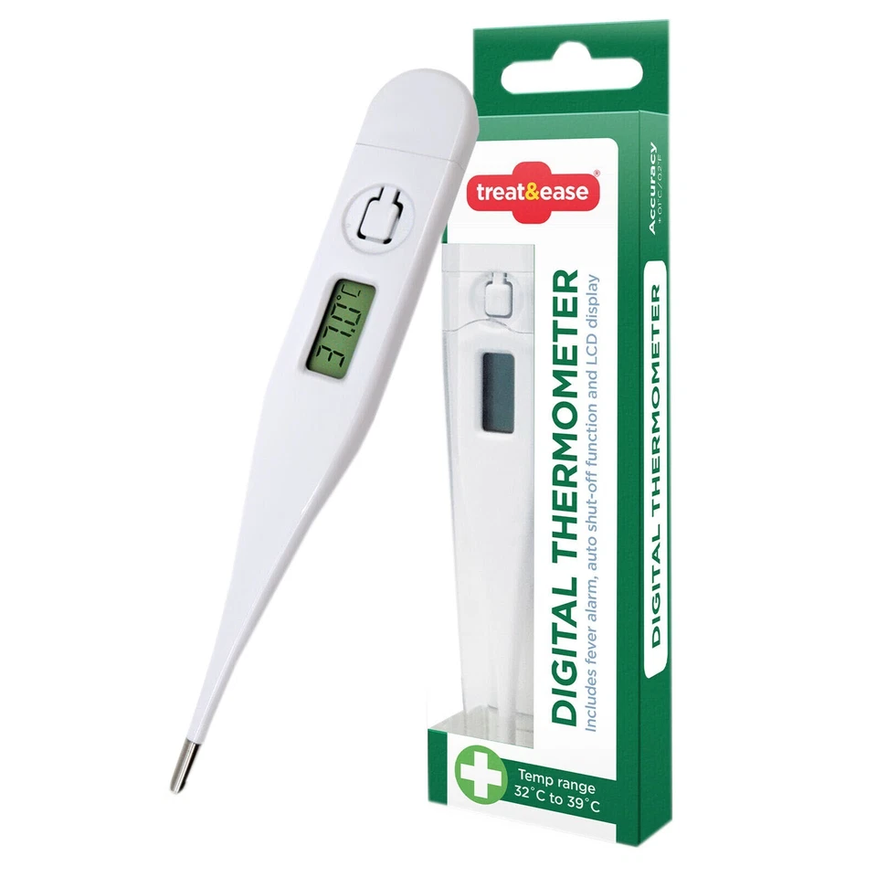 TREAT&EASE Digital Thermometer Medical Digital Display LCD for Baby Adult Clinic Essential