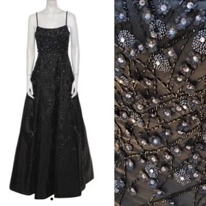 Sue Wong Nocturne Black Beaded Evening Gown - Picture 1 of 15