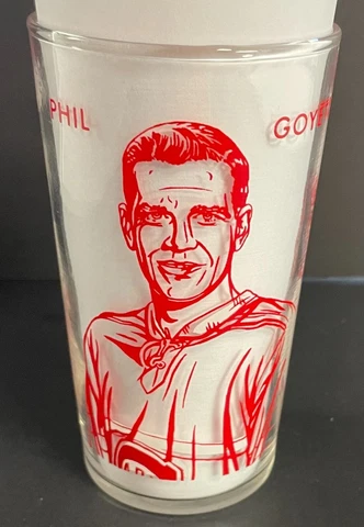 1960-61 Phil Goyette York Peanut Butter Glass NHL Montreal Canadiens VTG Cover