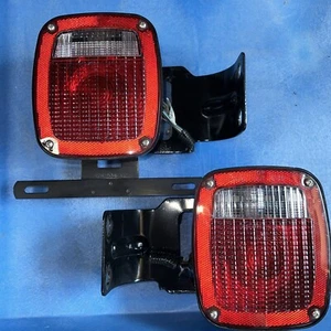 GROTE 5370 5371 TailLights Dump Trailer Truck 424539C2 LP Bracket & Wiring Hrnss - Picture 1 of 15
