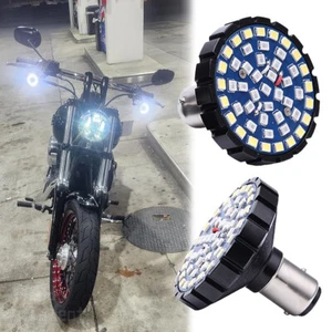Pair LED 1157 LED Turn Signal Running Light Bulbs For Softail Fatboy Super Glide - Picture 1 of 12