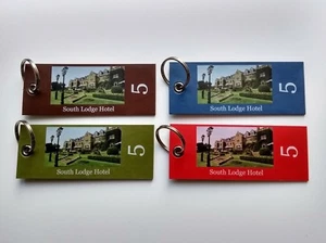 Hotel Leder Schlüsselanhänger Anhänger bedruckt personalisiert Gästehaus B und B - Bild 1 von 2