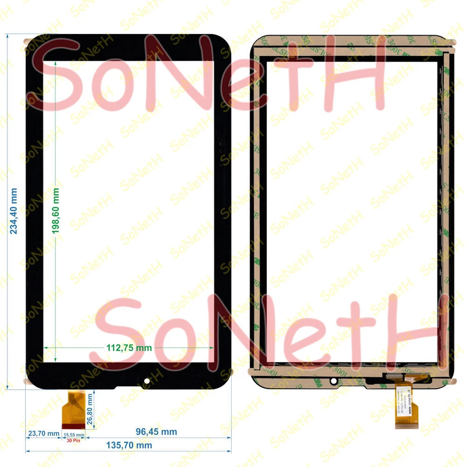 TOUCH SCREEN MEDIATEK 709 NERO - Immagine 1 di 1