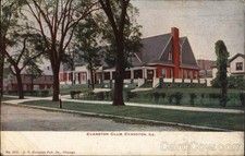 1908 Evanston Club,IL Cook County Illinois V.O. Hammon Publishing Co. Postcard