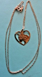 Vintage 14K Yellow Gold Chain 18.5" long with Unicorn Pendant - Picture 1 of 11