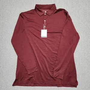 HICKEY FREEMAN Golf Polo Shirt Men's Large Pinot Long Sleeve Stretch UPF Wicking - Picture 1 of 15