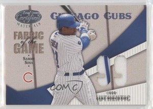 2004 Leaf Certified Materials Fabric of the Game Jersey Year /99 Sammy Sosa