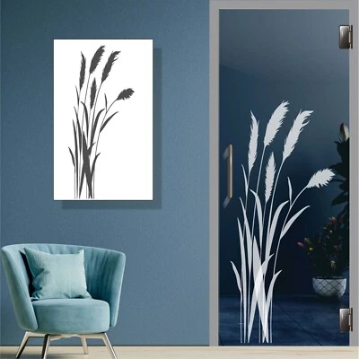 Aufkleber für Glastür Klebefolie Glas Tür Dekor Folie Natur Floral Blumen 119 - Bild 1 von 4