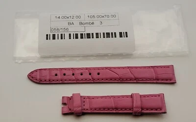 NUEVO Auténtico Reloj Chopard Rosa Caimán Correa 14/12 mm 105+70mm OEM Foto 1 de 2