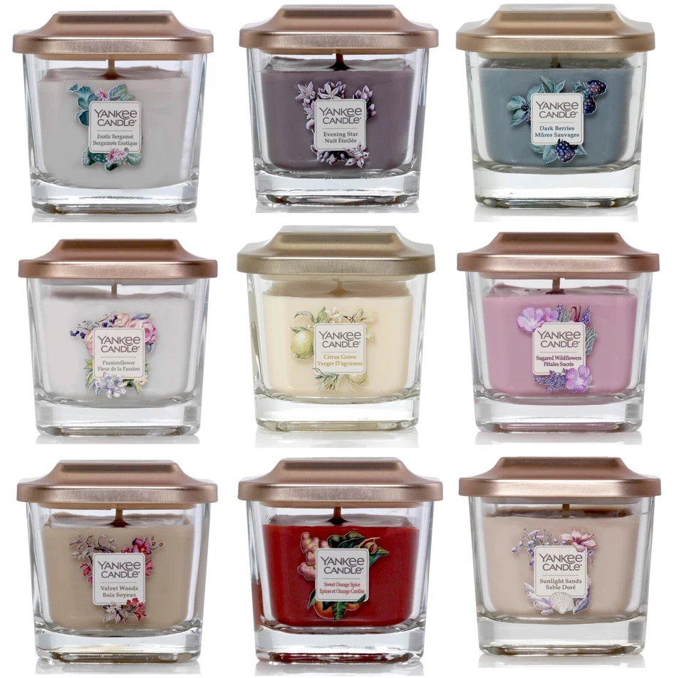 Yankee Candle Small Jar 1 Wick Scented Candles Fragrance Square Wax Glass Gift - Image 1 of 2