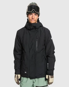 Quiksilver Herren Mission Gore-Tex Schneejacke mit Kapuze in Schwarz - Bild 1 von 10