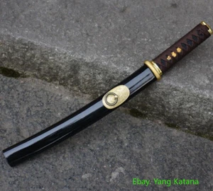 Japan Ninja Tanto Samurai Short Katana High CarbonSteel Sharp Battle Sword #1311 - Picture 1 of 12