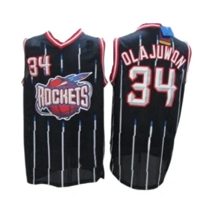 Camiseta deportiva para hombre Hakeem Olajuwon #34 azul réplica en cancha - Imagen 1 de 1
