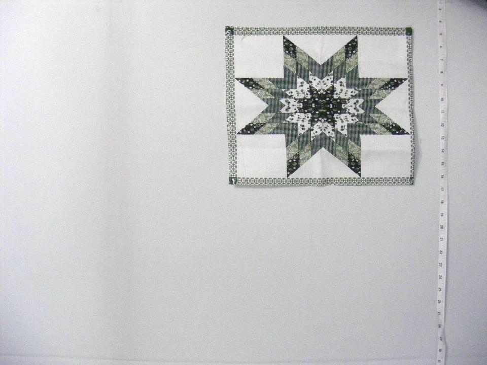 Tela del panel de almohada, "verde Starlast", 15" x 12", material de mezcla de algodón Foto 1 de 1