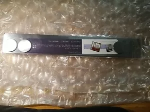 Magnetic Strip Bulletin Board + Metal Magnets 2×14in/5×35.5cm The Original - Picture 1 of 24