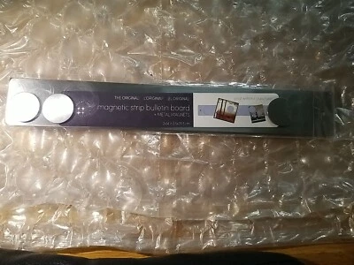 Magnetic Strip Bulletin Board + Metal Magnets 2×14in/5×35.5cm The Original  - Image 1 of 4