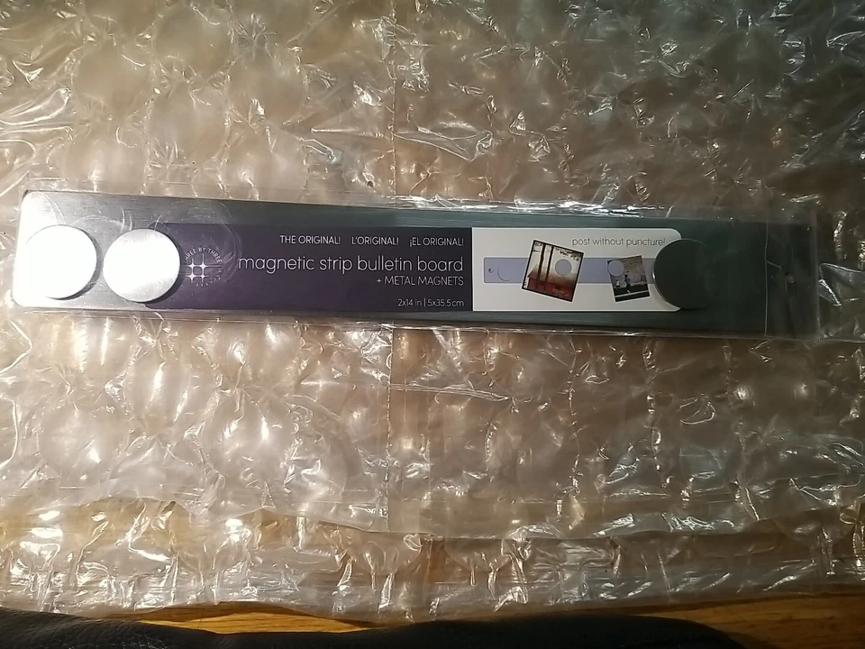 Magnetic Strip Bulletin Board + Metal Magnets 2×14in/5×35.5cm The Original  - Image 1 of 4