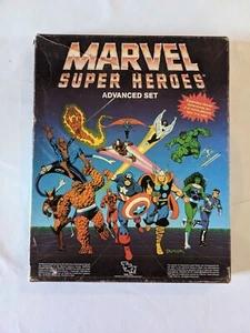 ancien jeu vintage Marvel Super Heroes Advanced Set original 1986 comics - Photo 1/24
