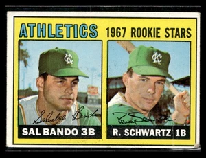 1967 Topps #33 Athletics 1967 Rookie Stars (Sal Bando / Randy Schwartz) - Picture 1 of 2
